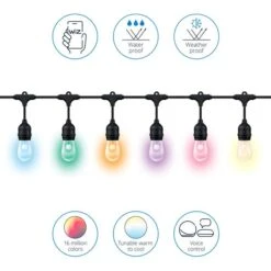 WiZ 48ft Smart Ambient Outdoor Festoon Lights -Lighting Sale Store 30838383 alt03