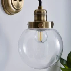Broden Bathroom Wall Light Antique Brass -Lighting Sale Store 30850284 alt02