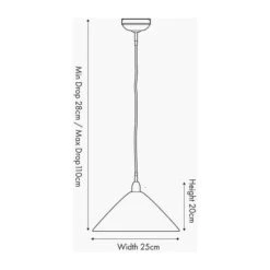 Canton Matt Black Cone Pendant Light -Lighting Sale Store 30850639 alt05