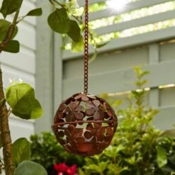 Hanging Flower LED Indoor Outdoor Solar Tealight Holder -Lighting Sale Store 30864596 alt01