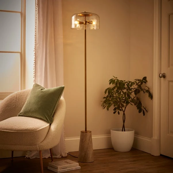 Kaeli Modern Marble Glass Floor Lamp 2 Kaeli Modern Marble Glass Floor Lamp - Image 2