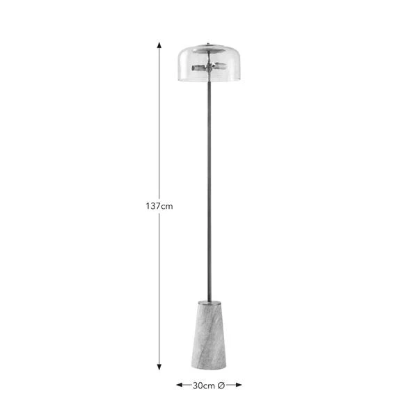Kaeli Modern Marble Glass Floor Lamp 6 Kaeli Modern Marble Glass Floor Lamp - Image 6