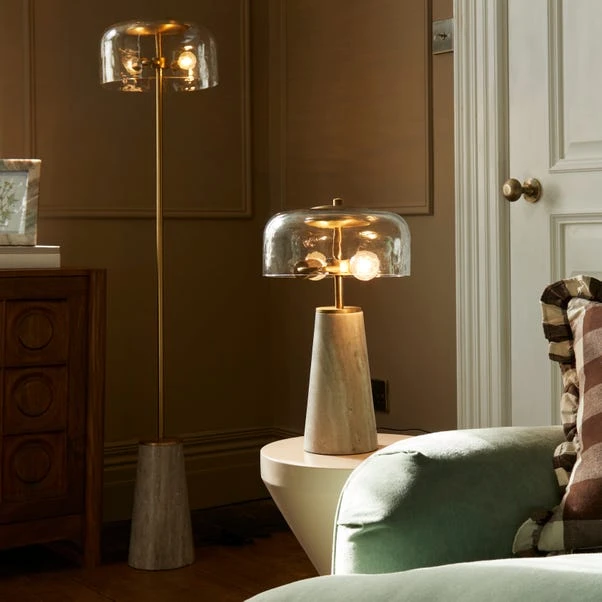 Kaeli Modern Marble Glass Floor Lamp 7 Kaeli Modern Marble Glass Floor Lamp - Image 7