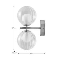 Leirah Ribbed 2 Light Wall Light -Lighting Sale Store 30868878 alt08
