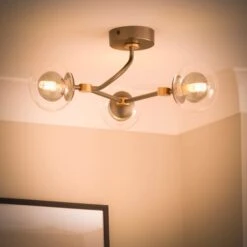 Molecular Industrial 3 Light Semi Flush Ceiling Light -Lighting Sale Store 30868886 alt01