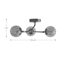 Molecular Industrial 3 Light Semi Flush Ceiling Light -Lighting Sale Store 30868887 alt08