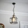 Industrial Painted Glass Pendant Light