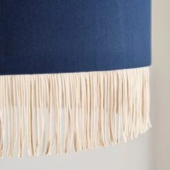 Fringed Velvet Drum Lamp Shade -Lighting Sale Store 30870759 alt02