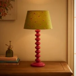 Green Flower Embroidered Tapered Lamp Shade -Lighting Sale Store 30871572 alt03