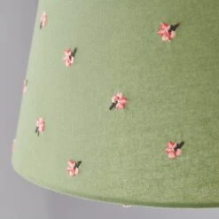 Green Flower Embroidered Tapered Lamp Shade -Lighting Sale Store 30871572 alt04