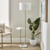 Carrara Marble Base Floor Lamp With Table