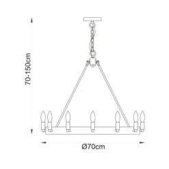 Vogue Lannister 12 Light Ceiling Light 17 Vogue Lannister 12 Light Ceiling Light -Lighting Sale Store 30878686 alt08