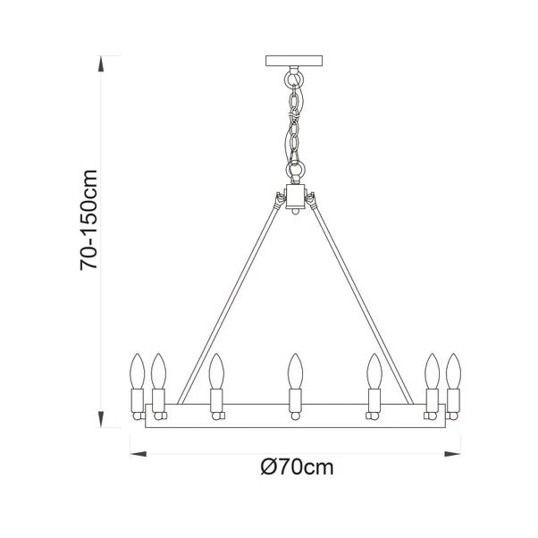Vogue Lannister 12 Light Ceiling Light 9 Vogue Lannister 12 Light Ceiling Light - Image 9