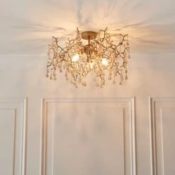 Vogue Wisteria 3 Light Flush Ceiling Light -Lighting Sale Store 30878857
