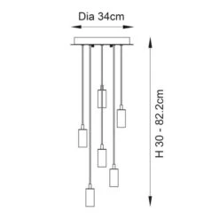 Vogue Ryker 6 Light Cluster Ceiling Light -Lighting Sale Store 30878890 alt08