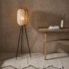 Vogue Zen Linen And Bamboo Floor Lamp