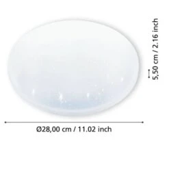 EGLO Frania-S 31cm Rounded Crystal Effect Wall And Ceiling Light -Lighting Sale Store 30886015 alt04