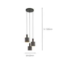 EGLO Concessa 3 Light Cluster Ceiling Light -Lighting Sale Store 30886081 alt03