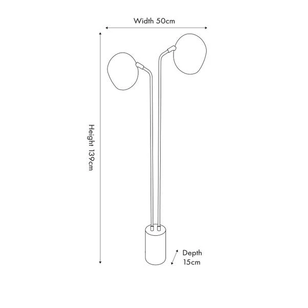 Bailey 2 Head Floor Lamp 5 Bailey 2 Head Floor Lamp - Image 5