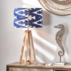 Lars Ikat Patterned Cylinder Lamp Shade -Lighting Sale Store 30889409