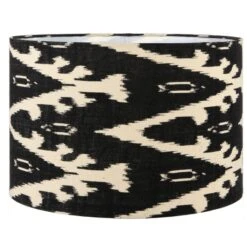Lars Ikat Patterned Cylinder Lamp Shade -Lighting Sale Store 30889412