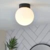 Sligo Industrial Outdoor Bathroom Flush Ceiling Light