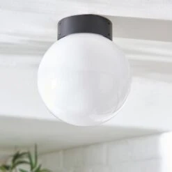 Sligo Industrial Outdoor Bathroom Flush Ceiling Light -Lighting Sale Store 30894959 alt01