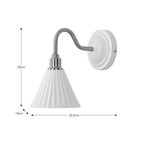 Lilbourne Ribbed Ceramic Wall Light 5 Lilbourne Ribbed Ceramic Wall Light - Image 5