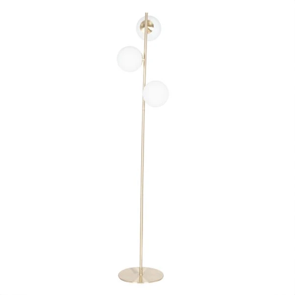 Asterope White Orb And Gold Metal Floor Lamp 2 Asterope White Orb And Gold Metal Floor Lamp - Image 2