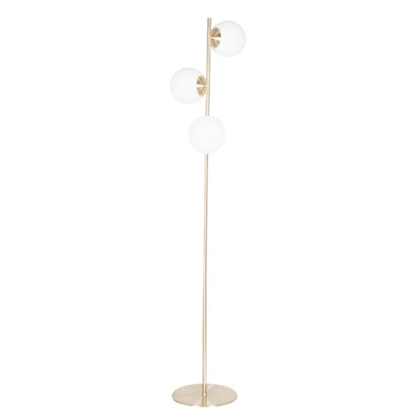 Asterope White Orb And Gold Metal Floor Lamp 3 Asterope White Orb And Gold Metal Floor Lamp - Image 3