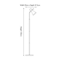 Monroe Waisted Glass And Metal Floor Lamp -Lighting Sale Store 30909426 alt06