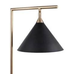 Zeta Matt Black And Antique Brass Floor Lamp -Lighting Sale Store 30909430 alt04