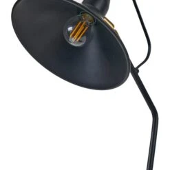 Canton Matt Black And Brass Metal Cone Floor Lamp -Lighting Sale Store 30909432 alt04