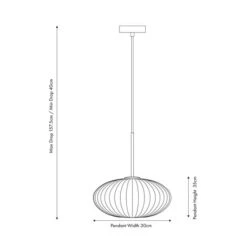 Emilia Ribbed Oval Pendant Light -Lighting Sale Store 30909448 alt03