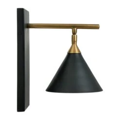 Zeta Matt Black And Antique Brass Wall Light -Lighting Sale Store 30909462 alt03