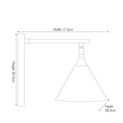 Zeta Matt Black And Antique Brass Wall Light -Lighting Sale Store 30909462 alt06