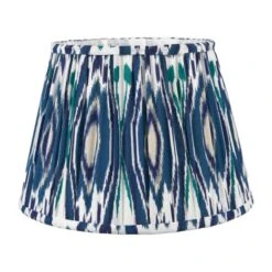 Izara Ikat Patterned Gathered Tapered Lamp Shade -Lighting Sale Store 30909524 alt01