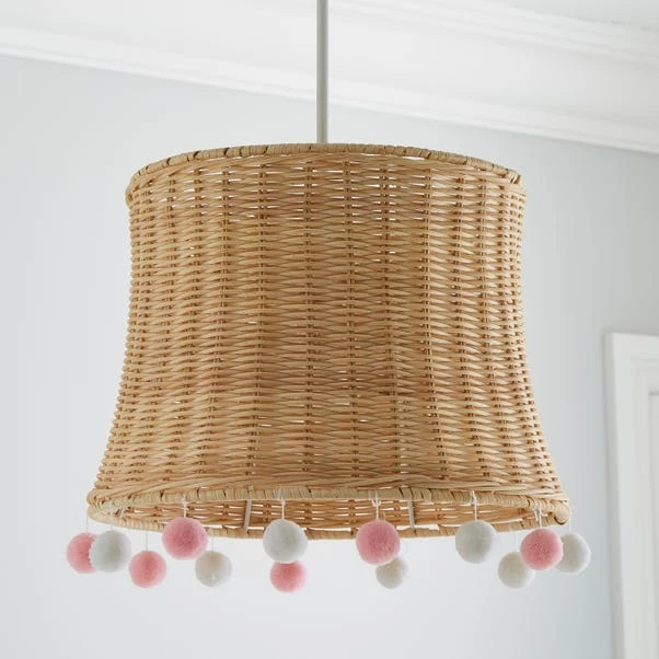 Fiesta Rattan Pom Pom Easy Fit Pendant Shade 2 Fiesta Rattan Pom Pom Easy Fit Pendant Shade - Image 2