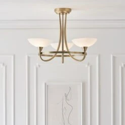 Vogue Cagney 3 Light Semi Flush Ceiling Light