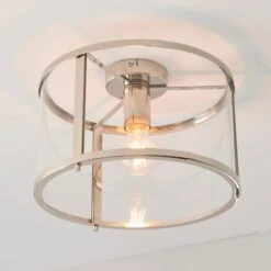 Vogue Beckett Industrial Flush Ceiling Light -Lighting Sale Store 30912741