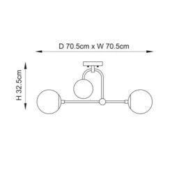 Vogue Newton 4 Light Semi Flush Ceiling Light -Lighting Sale Store 30912759 alt08