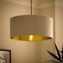 Ari Velvet Drum Lamp Shade -Lighting Sale Store 30916711 alt01