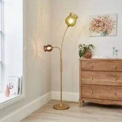 Peony Adjustable Mother And Child Floor Lamp