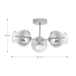 Aurora 3 Light Semi Flush LED Ceiling Light -Lighting Sale Store 30921631 alt08