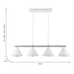 Gino Scandi 4 Light Adjustable Diner Ceiling Light -Lighting Sale Store 30921713 alt08