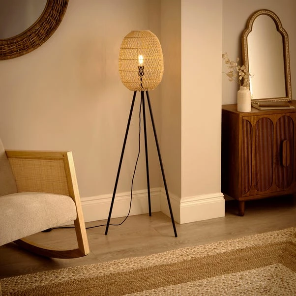 Kalena Boho Tripod Floor Lamp 2 Kalena Boho Tripod Floor Lamp - Image 2