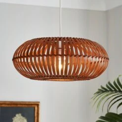 Lighting Sale Store 40 Abrielle Bamboo Easy Fit Pendant Shade