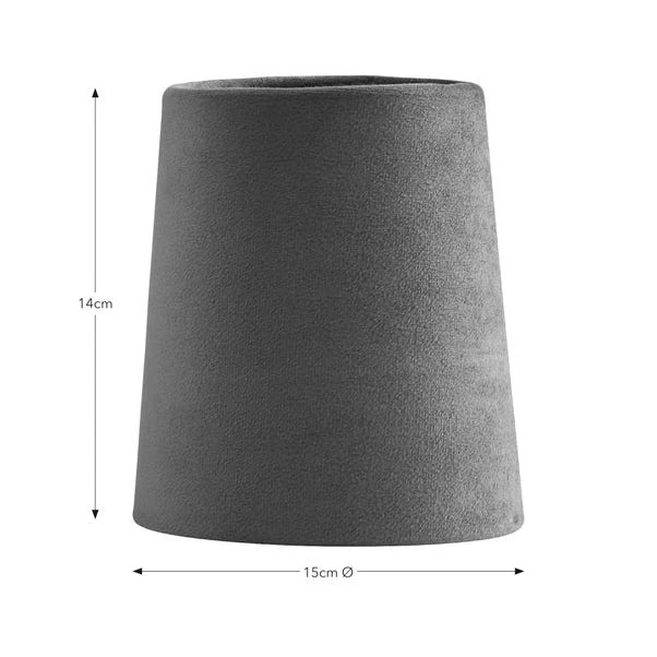 Clara Velvet Tapered Lamp Shade 4 Clara Velvet Tapered Lamp Shade - Image 4