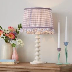 Carys Frilled Gingham Drum Lamp Shade 38 Carys Frilled Gingham Drum Lamp Shade -Lighting Sale Store 30923633 alt03