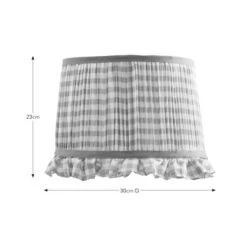 Carys Frilled Gingham Drum Lamp Shade 39 Carys Frilled Gingham Drum Lamp Shade -Lighting Sale Store 30923633 alt08